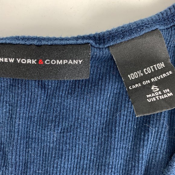 New York & Company Small Navy Blue Tank Top Beaded - Picture 4 of 4